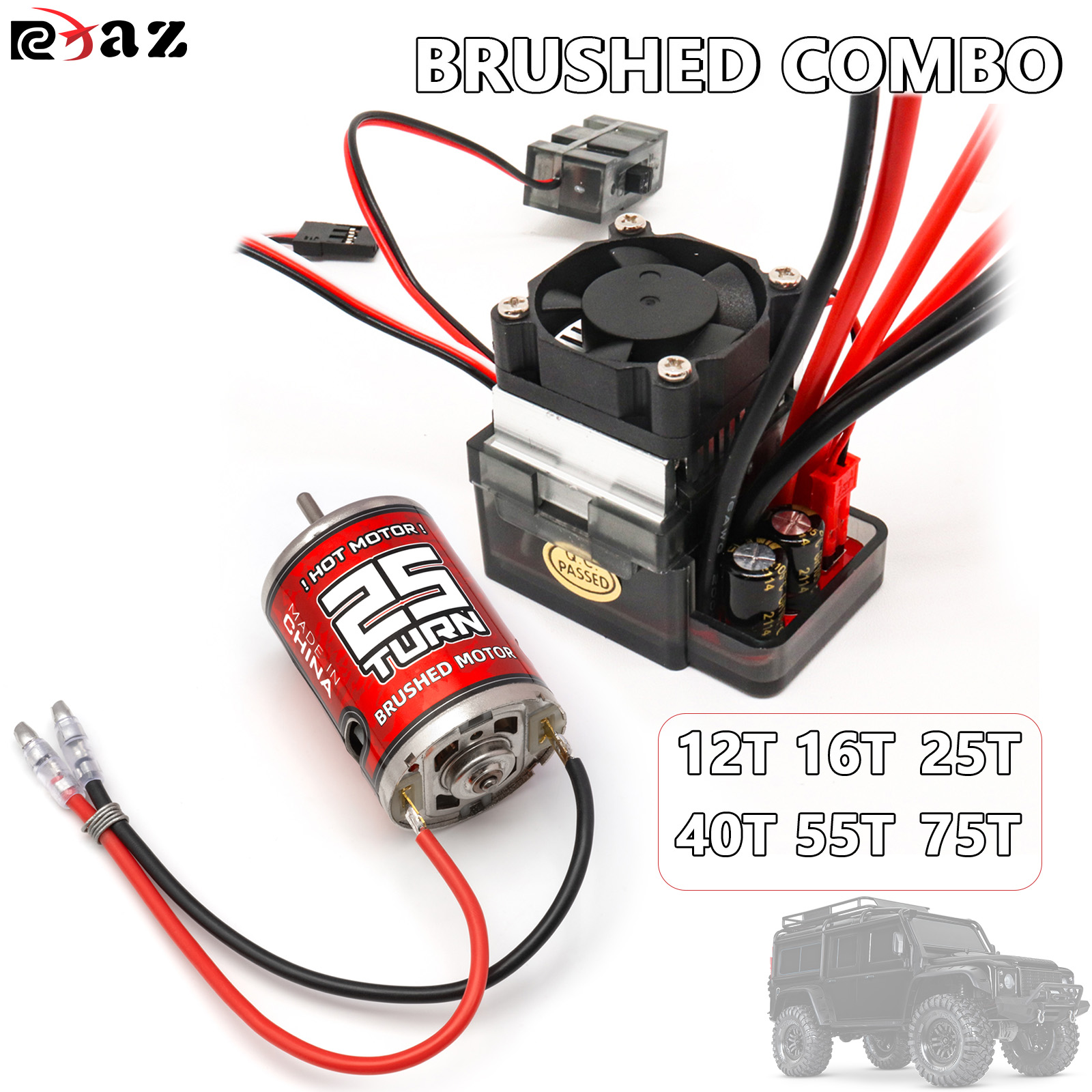 Rc Hobby Grade Crawler - RC Waterproof 540 Brushed Motor ESC