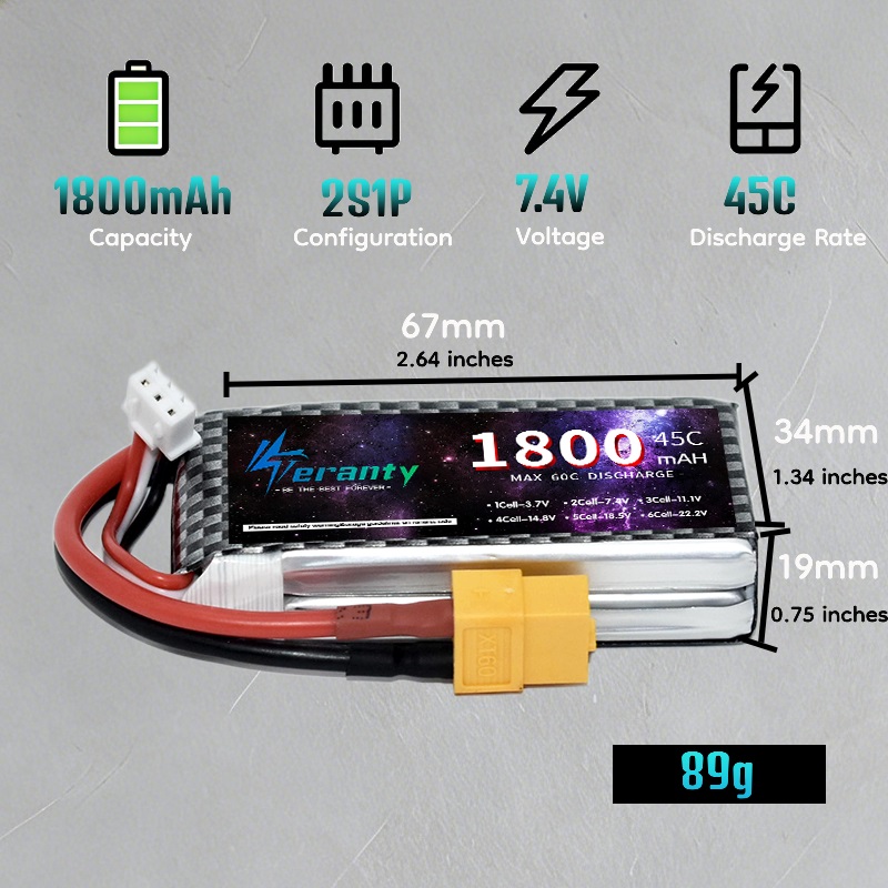 TERANTY 2S 3S 4S 1800mAh Lipo  – Rc Hobby Truck recenzja i cena